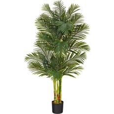 Artificial Plants Nearly Natural 6 ft. Golden Cane Artificial Palm Tree, T2019 Artificial Plant