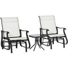 Bistro Sets OutSunny Outdoor Gliders Set Bistro Set