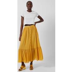 Dame - Gule Skjørt French Connection ruffle hem midi skirt in mustard-Yellow