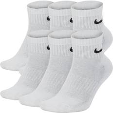 Weiß Socken Nike Everyday Cushioned Ankle Sock 6-pack - White/Black
