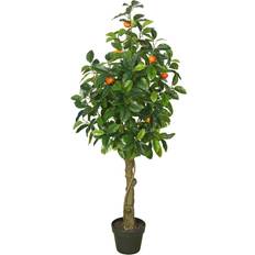 Black Christmas Trees Vickerman 51 In. Real Touch Orange Tree with Pot Christmas Tree