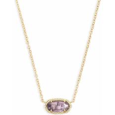 Kendra Scott Jewelry Kendra Scott Elisa Short Pendant Necklace - Gold/Amethyst