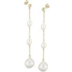 Saks Fifth Avenue Women's 14K & 6-12MM Baroque Drop Earrings