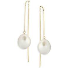 Saks Fifth Avenue Women's 15MM Baroque Pearl & 14K Thread Drop Earrings