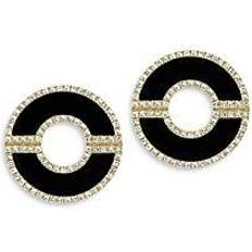 Bloomingdale's Women's 14K Gold, Onyx & Diamond Stud Earrings Onyx