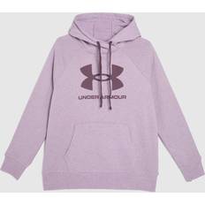 Under Armour Women's Rival Fleece Logo Hoodie Jackets Prime Pink/White