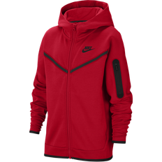 Nike tech fleece red best sale and black