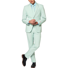 Slim fit suit for men OppoSuits Magic Mint Pastel Trim Fit Suit & Tie
