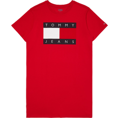 Tommy Hilfiger Short-Sleeve Flag T-shirt Dress - Scarlet