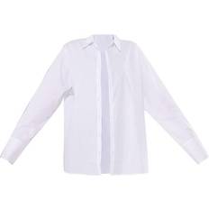 PrettyLittleThing White Shirts PrettyLittleThing Poplin Oversized Cuff Shirt - White