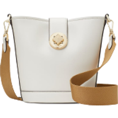 Buy ASHRY KINS White Twist Lock Top Handle Square Bag, Women Small Handbag  with Top Handle & Twist Lock, Bucket Cross Body Bag with PU Leather  Material