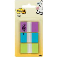 Blue Sticky Notes Post-itÂ Flags, .94" Wide, Assorted Colors, 60 Flags/Pack (680-PBG) Assorted