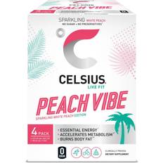 Best Sports & Energy Drinks Celsius Essential Energy Drink Sparkling Peach Vibe, 12 fl oz, 4 pk False