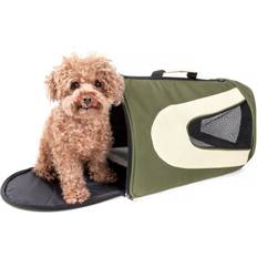 Pet Life Airline Approved Phenom-Air Collapsible Pet Carrier Black-L