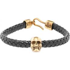 Alexander McQueen Skull Bracelet - Gold/Black • Price »