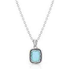 Montana Silversmiths Emerald Pools Roped Necklace - Silver/Blue