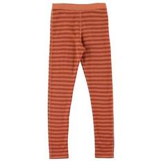 Polyamid Bukser Joha Wool Leggings - Orange/Red Striped (25125-246-7091)
