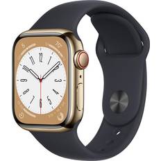 Gold apple watch band Apple Watch Series 8 Cellular 41mm Stainless Steel Case with Sport Band