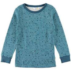 Strikkegensere Joha Wool/Bamboo Sweater - Blue (16415-70-3380)