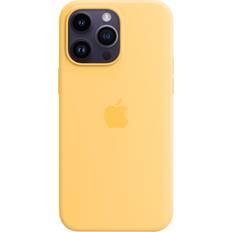 Yellow Mobile Phone Cases Apple Silicone Case with MagSafe for iPhone 14 Pro