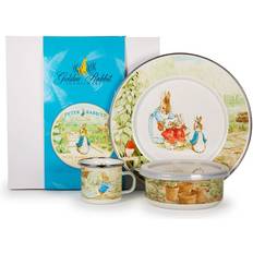 Stainless Steel Baby Dinnerware Golden Rabbit Peter Rabbit Child Set