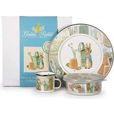 Stainless Steel Baby Dinnerware Golden Rabbit Peter & the Watering Can Child Set