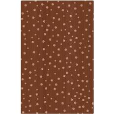 Drymate Brown Stripe Tan Paw Dog Crate Mat, Large