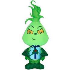 Gemmy Airblown Car Buddy Grinch w/Scarf-Dr. Seuss