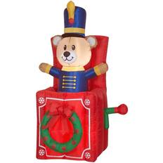 National Tree Company 5' Jack-In-The-Box Inflatable Christmas Lawn Red/multi multi Christmas Tree