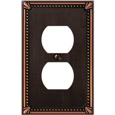 Continental Aged Bronze Cast - 1 Cable Jack Wallplate –