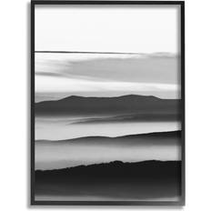 Stupell Industries Misty Clouds Eerie Mountain Landscape Framed Art 30x24"