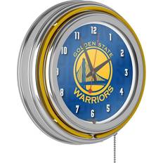 Table Clocks on sale NBA Chrome Double Rung Neon Golden State Warriors