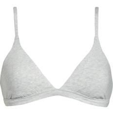 COTTON JERSEY TRIANGLE BRALETTE | LIGHT HEATHER GREY