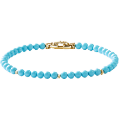David Yurman Bijoux Spiritual Beads Bracelet - Gold/Turquoise