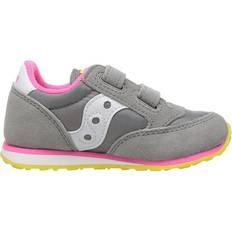 Saucony Kids Jazz Hook & Loop Sneaker - Grey/Pink