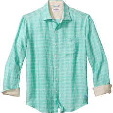 Linen Shirts - Men - XXL Tommy Bahama Ventana Plaid Linen Shirt