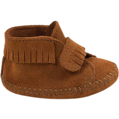 Minnetonka Moccasin Front Strap Booties - Brown