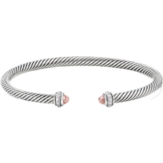 David Yurman Cable Classics Bracelet - Silver/Pink/Diamond