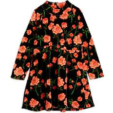 Mini Rodini GOTS Roses Velour Dress Dresses