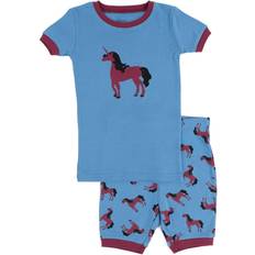 Leveret Kid's Cotton Shorts Pajama Set 2-piece - Unicorn