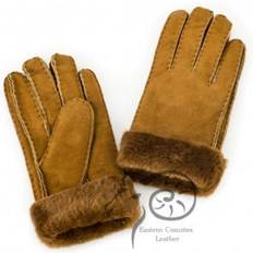 Brown - Women Gloves Eastern Counties Leather Womens/Ladies Cuffed Sheepskin Gloves (Coffee)