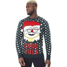 Julegensere Brave Soul Mens Cool Yule Christmas Jumper (Pine Green)