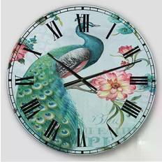 Design Art Floral and Botanical Wall Clock 23"