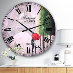 Design Art Paris Romance Couples 3 Wall Clock 23"