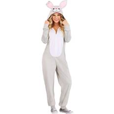 Children's Clothing Funny Bunny Adult Onesie Gray/Pink/White
