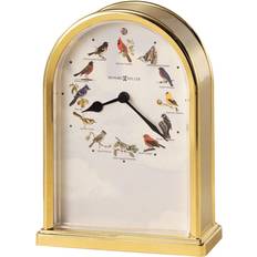 Table Clocks Howard Miller Songbirds III Tabletop In Polished Brass Wood Wood 6in X 8in