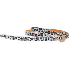 Brune - Dame Belte Grace Womens/Ladies Leopard Print Leather Belt (White Leopard)