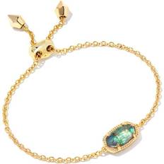 Kendra Scott Elaina Lilac Abalone Birthstone Bracelet - Gold/Green