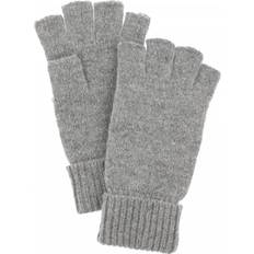 Gray - Men Mittens Hestra Basic Wool Half Finger Gloves 10