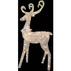 Christmas Tree Ornaments on sale 60 Pre-Lit Standing Reindeer Christmas Clear Lights